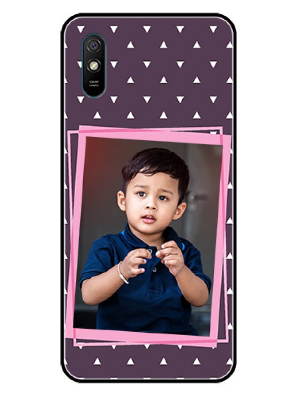 Custom Redmi 9A Sport Custom Glass Mobile Case  - Triangle Pattern Dotted Design