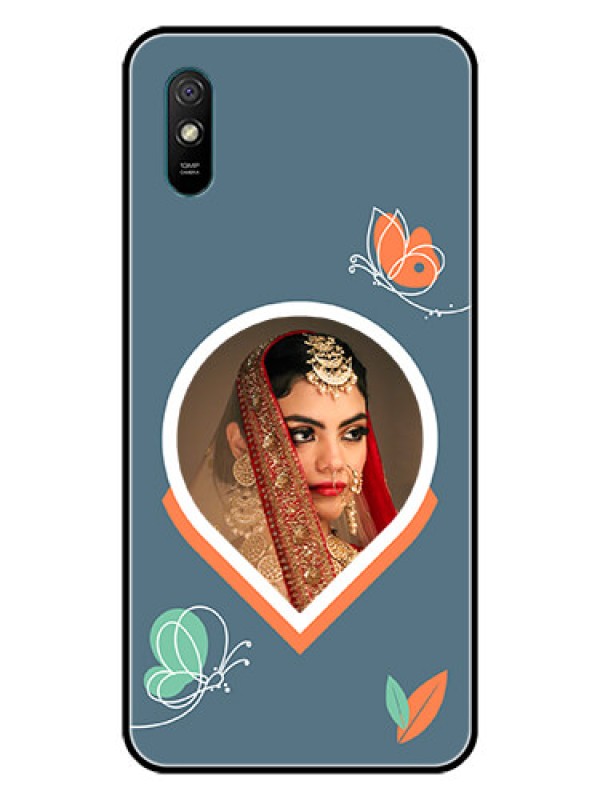 Custom Xiaomi Redmi 9A Sport Custom Glass Mobile Case - Droplet Butterflies Design