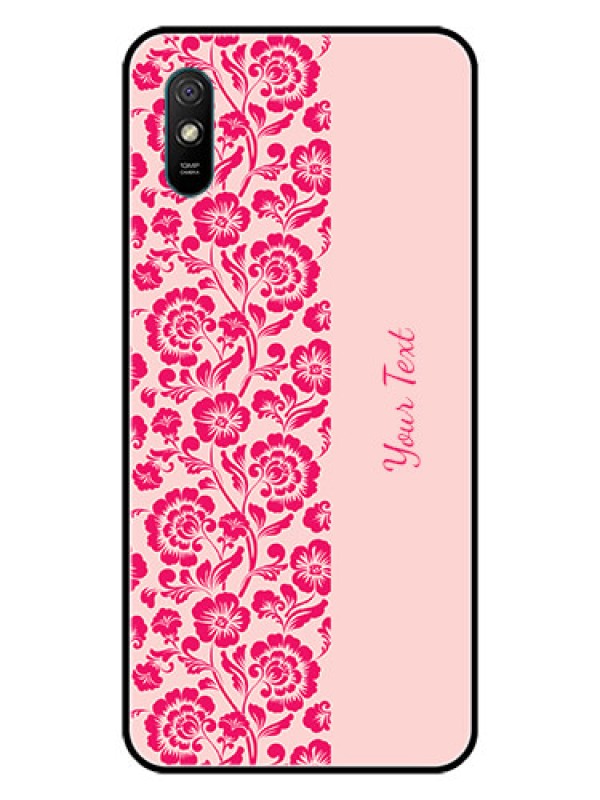 Custom Xiaomi Redmi 9A Sport Custom Glass Phone Case - Attractive Floral Pattern Design