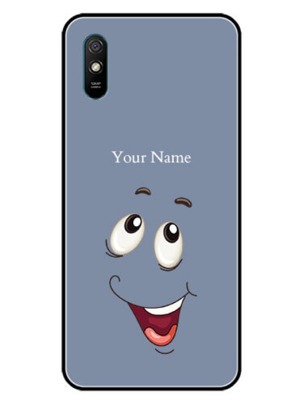 Custom Xiaomi Redmi 9A Sport Photo Printing on Glass Case - Laughing Cartoon Face Design