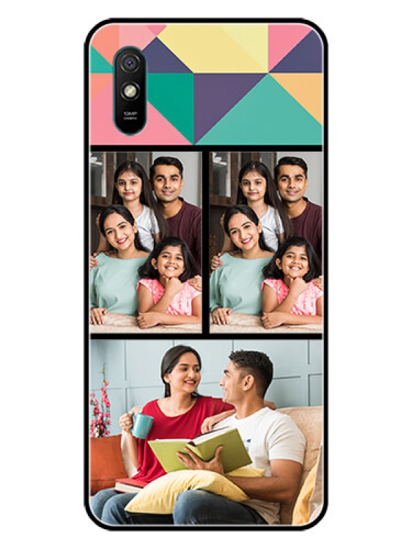 Custom Redmi 9A Custom Glass Phone Case  - Bulk Pic Upload Design