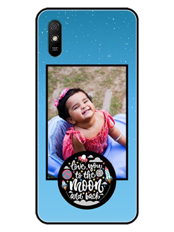 Custom Redmi 9A Custom Glass Mobile Case  - Wave Pattern Colorful Design