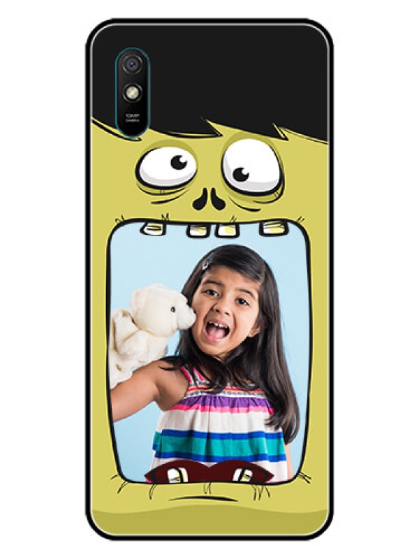 Custom Redmi 9A Personalized Glass Phone Case  - Cartoon monster back case Design