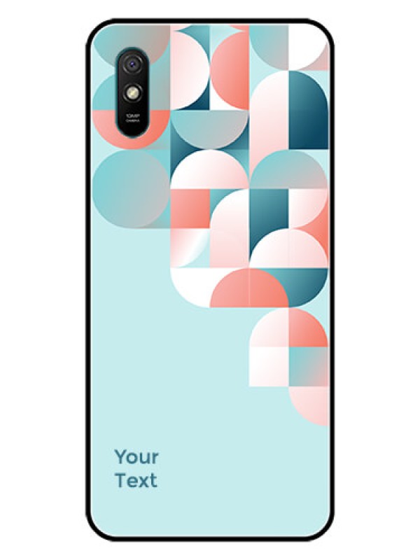 Custom Xiaomi Redmi 9A Custom Glass Phone Case - Stylish Semi-circle Pattern Design