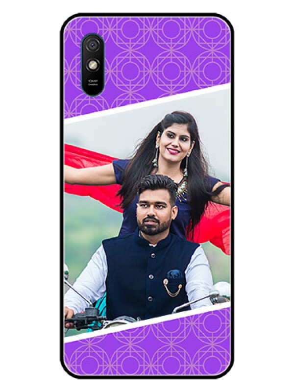 Custom Redmi 9i Sport Custom Glass Phone Case  - Violet Pattern Design