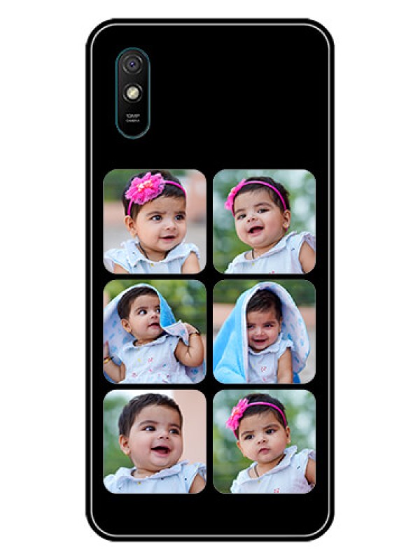 Custom Redmi 9i Sport Photo Printing on Glass Case  - Multiple Pictures Design