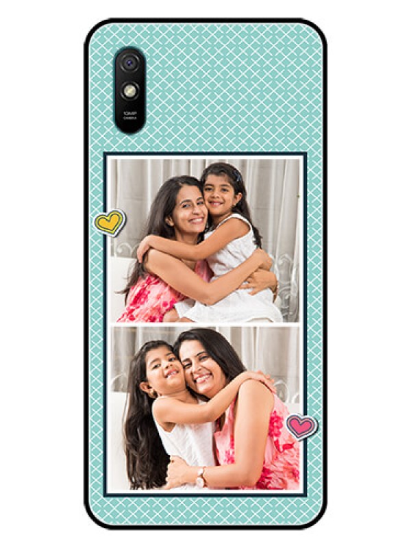 Custom Redmi 9i Sport Custom Glass Phone Case  - 2 Image Holder with Pattern Design