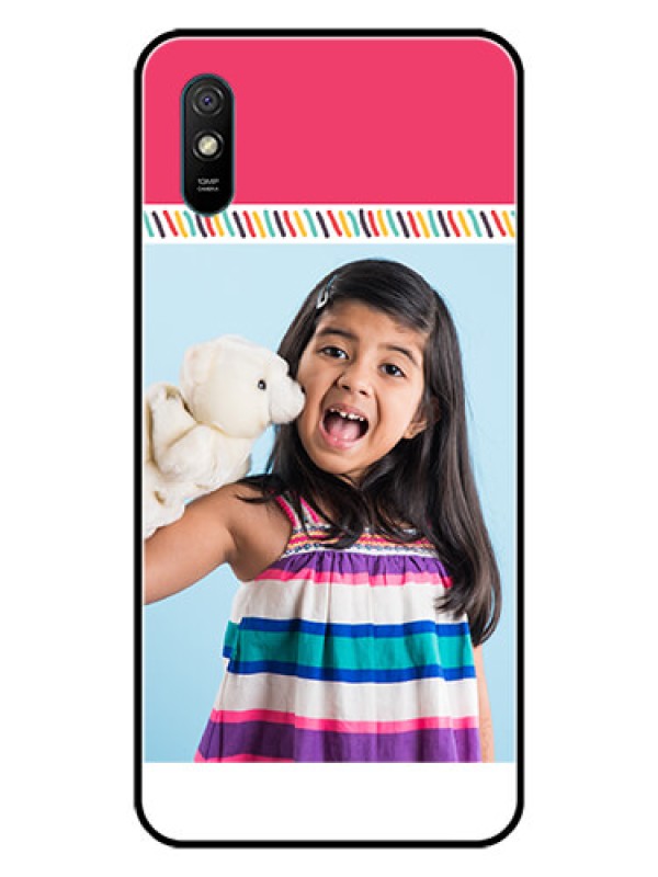 Custom Redmi 9i Sport Personalized Glass Phone Case  - Line art design