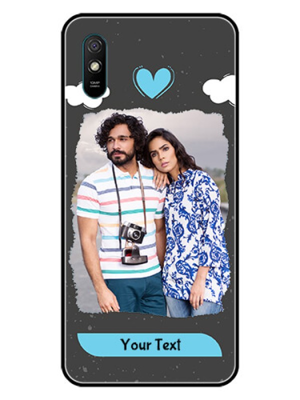 Custom Redmi 9i Sport Custom Glass Phone Case  - Splashes with love doodles Design