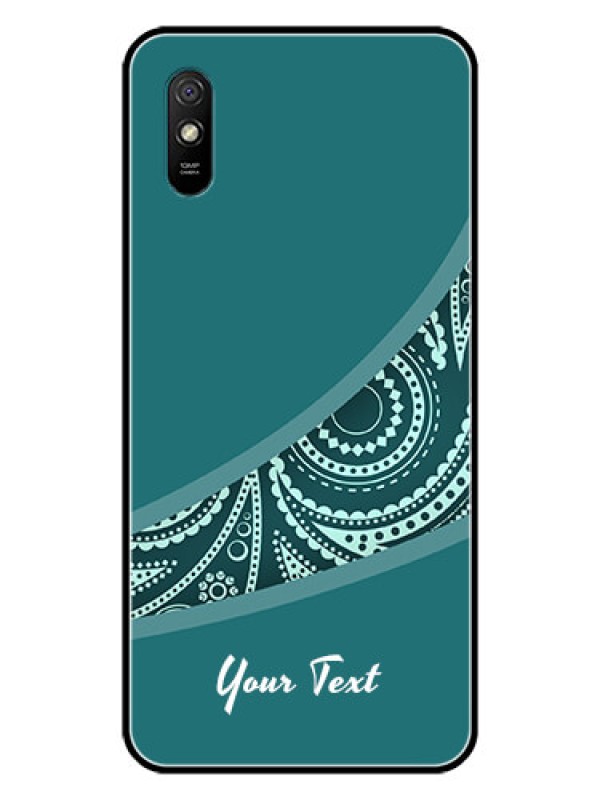 Custom Xiaomi Redmi 9I Sport Photo Printing on Glass Case - semi visible floral Design