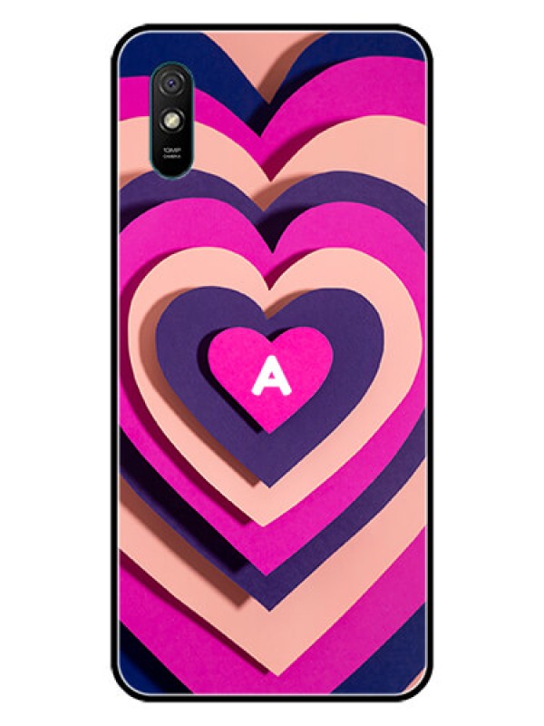 Custom Xiaomi Redmi 9I Sport Custom Glass Mobile Case - Cute Heart Pattern Design