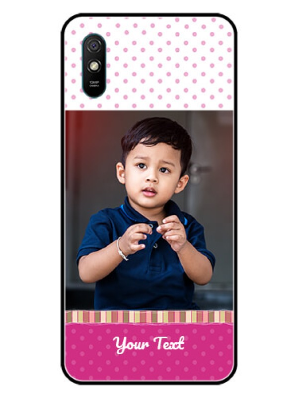 Custom Redmi 9i Photo Printing on Glass Case  - Cute Girls Cover Design