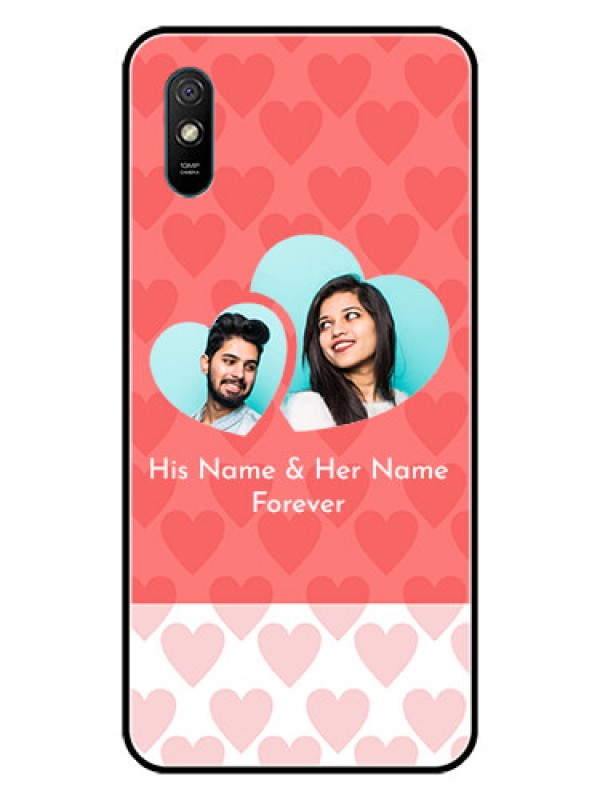 Custom Redmi 9i Personalized Glass Phone Case  - Couple Pic Upload Design