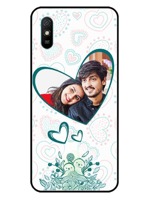 Custom Redmi 9i Photo Printing on Glass Case  - Premium Couple Design
