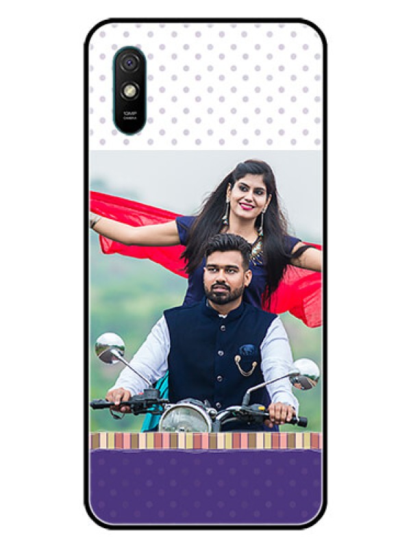 Custom Redmi 9i Photo Printing on Glass Case  - Cute Family Design