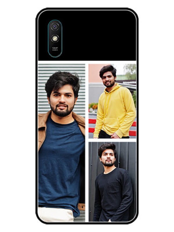 Custom Redmi 9i Photo Printing on Glass Case  - Upload Multiple Picture Design
