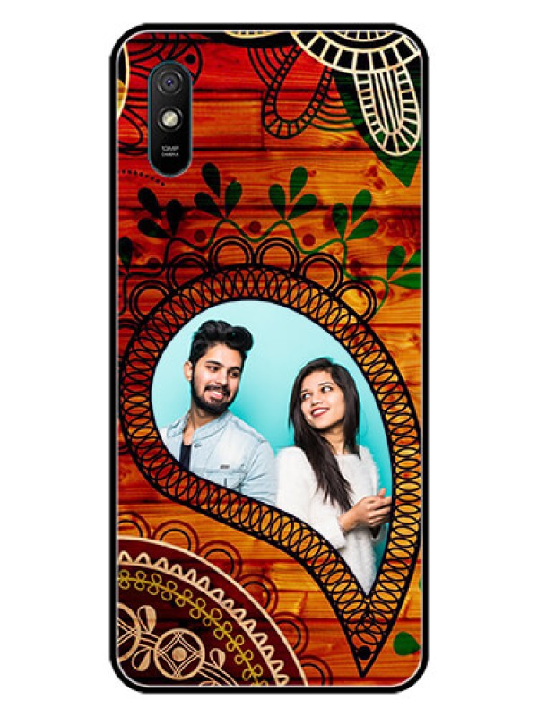 Custom Redmi 9i Personalized Glass Phone Case  - Abstract Colorful Design