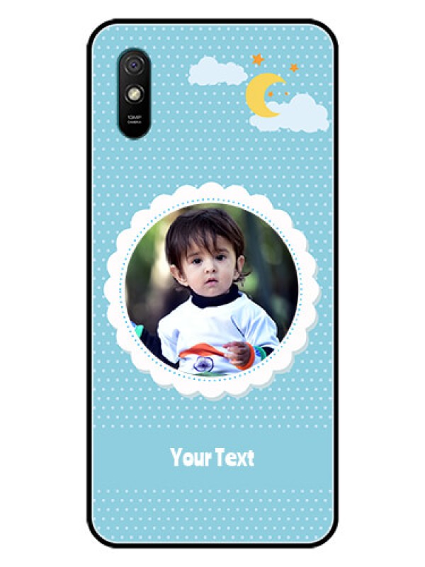 Custom Redmi 9i Personalised Glass Phone Case  - Violet Pattern Design