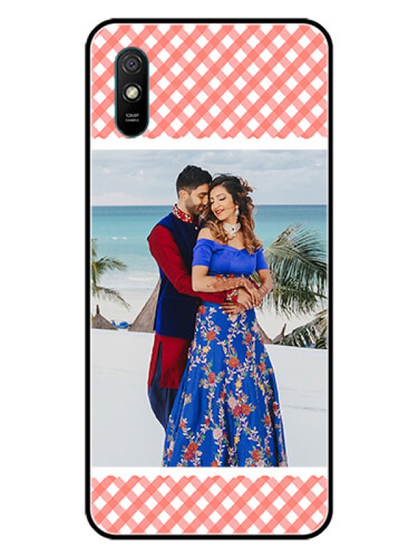 Custom Redmi 9i Personalized Glass Phone Case  - Pink Pattern Design