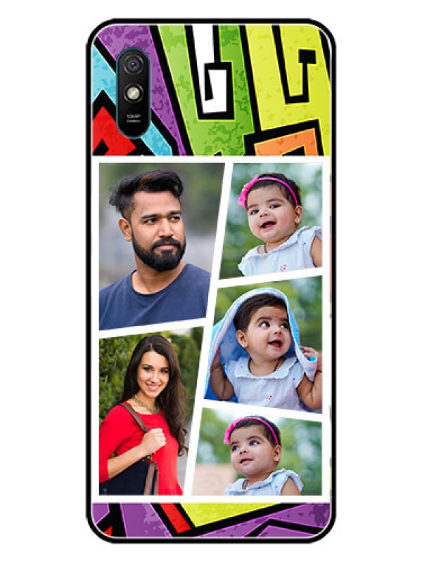 Custom Redmi 9i Custom Glass Phone Case  - Graffiti pattern Design