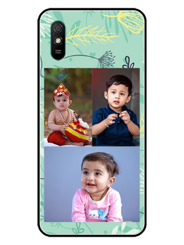 Custom Redmi 9i Photo Printing on Glass Case  - Forever Family Design 
