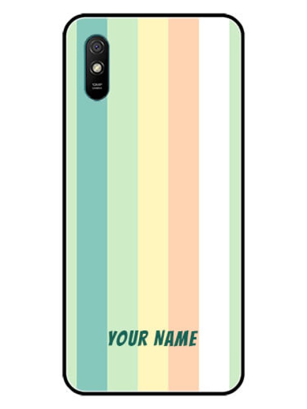 Custom Xiaomi Redmi 9I Photo Printing on Glass Case - Multi-colour Stripes Design