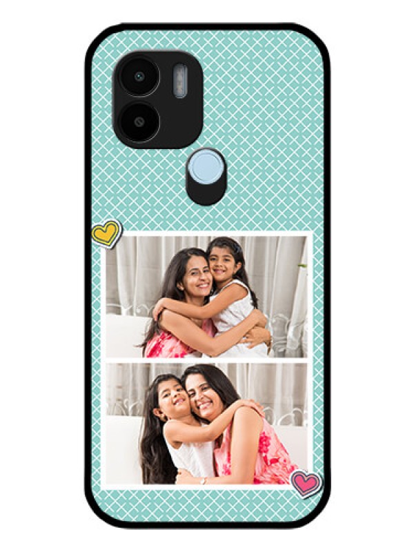 Custom Xiaomi Redmi A1 Plus Custom Glass Phone Case - 2 Image Holder with Pattern Design
