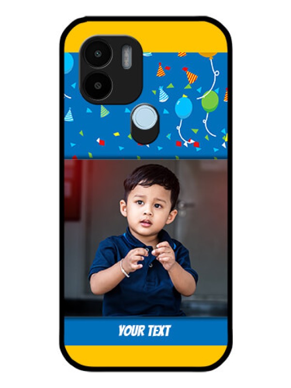 Custom Xiaomi Redmi A1 Plus Custom Glass Mobile Case - Birthday Wishes Design