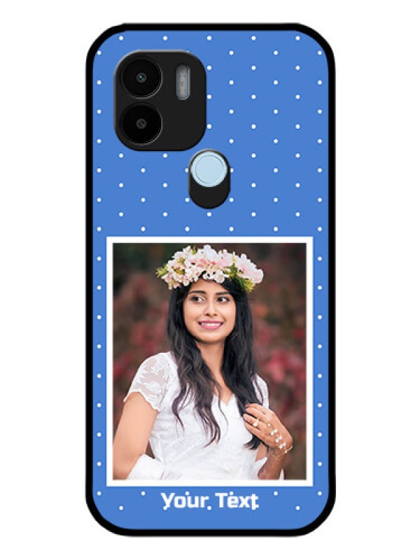 Custom Xiaomi Redmi A1 Plus Photo Printing on Glass Case - Polka dots design
