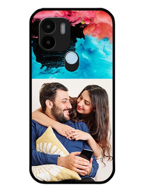 Custom Xiaomi Redmi A1 Plus Custom Glass Mobile Case - Quote with Acrylic Painting Design