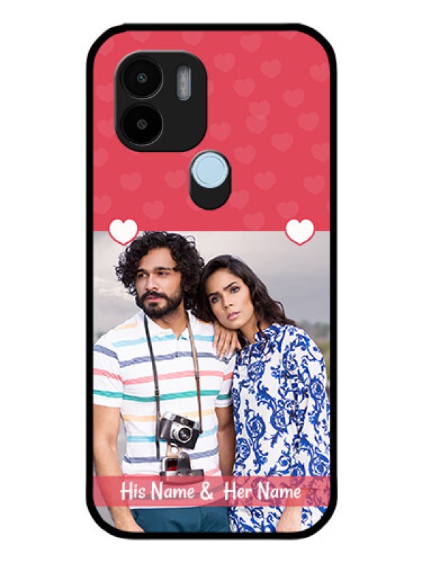 Custom Xiaomi Redmi A1 Plus Photo Printing on Glass Case - Simple Love Design