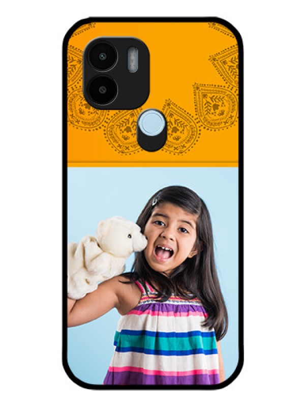 Custom Xiaomi Redmi A1 Plus Personalized Glass Phone Case - Photo Wedding Design