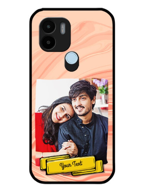 Custom Xiaomi Redmi A1 Plus Personalized Glass Phone Case - Marble Texture Design