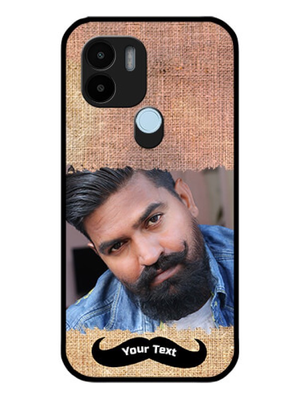 Custom Xiaomi Redmi A1 Plus Personalized Glass Phone Case - with Texture Design