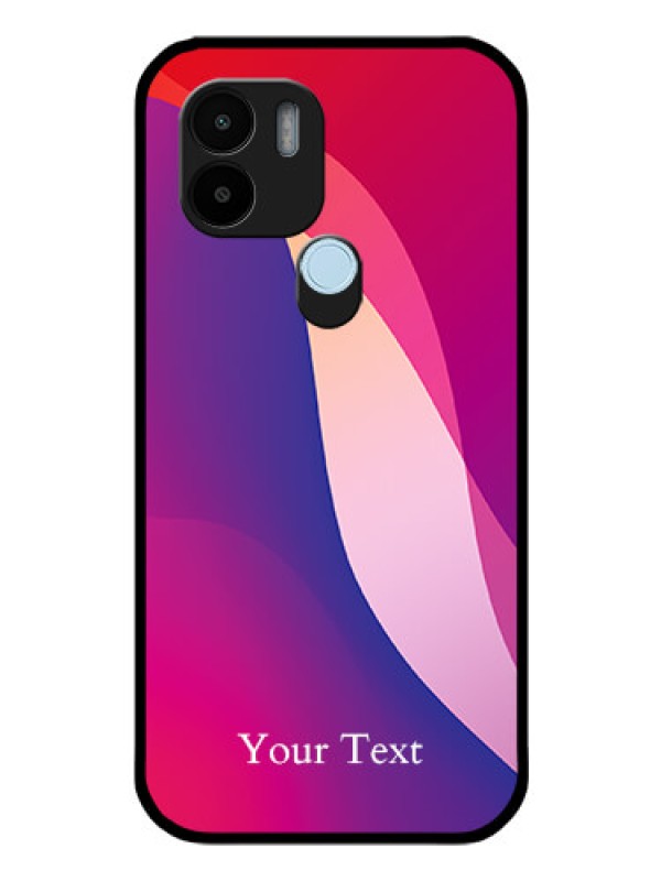 Custom Xiaomi Redmi A1 Plus Personalized Glass Phone Case - Digital abstract Overlap Design