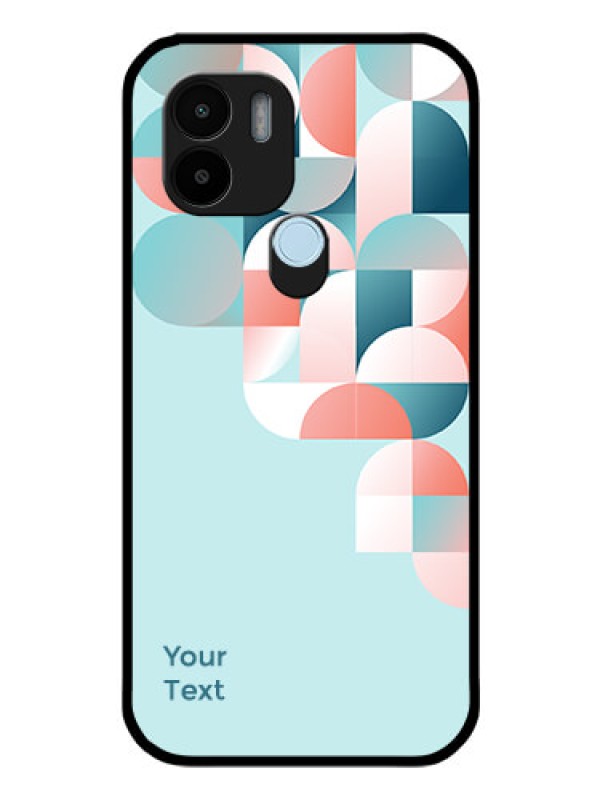 Custom Xiaomi Redmi A1 Plus Custom Glass Phone Case - Stylish Semi-circle Pattern Design