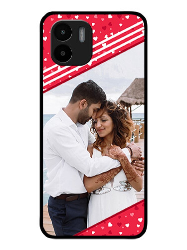 Custom Redmi A1 Custom Glass Mobile Case - Valentines Gift Design
