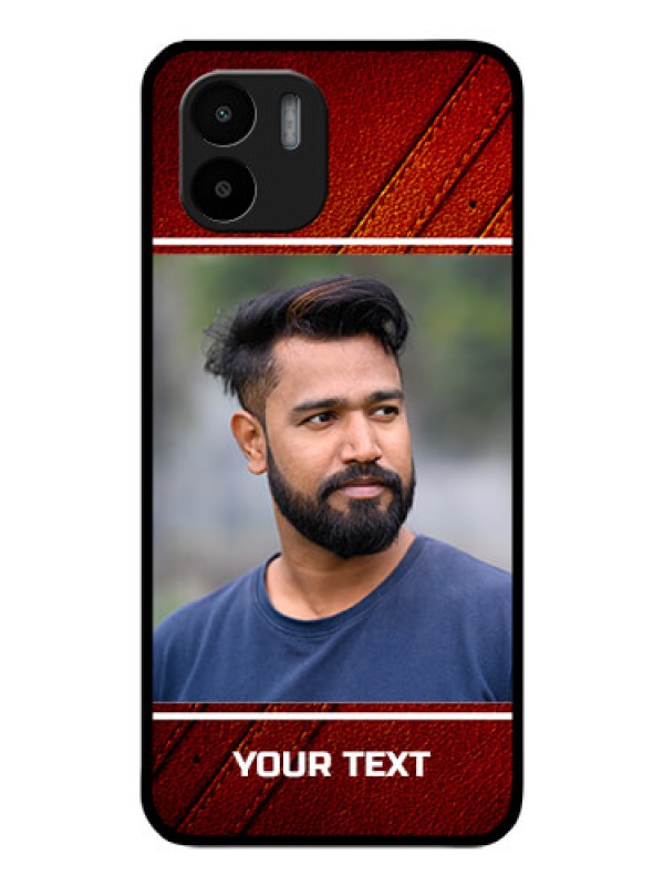 Custom Redmi A1 Personalized Glass Phone Case - Leather Phone Case Design