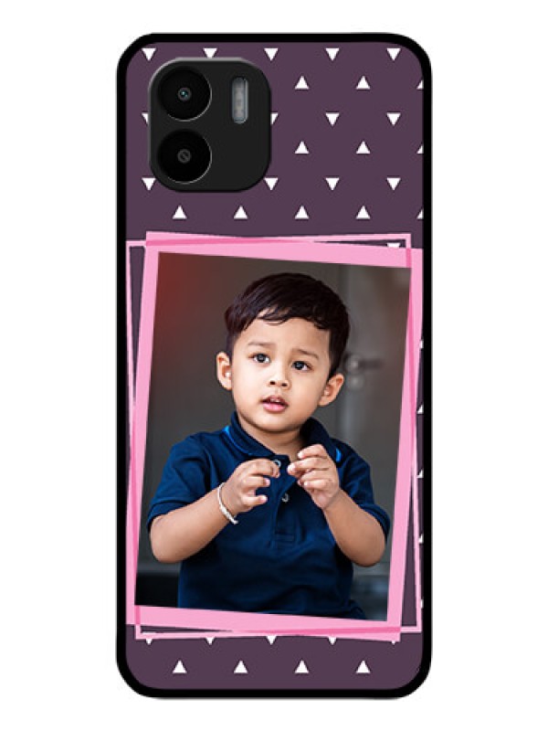 Custom Redmi A1 Custom Glass Mobile Case - Triangle Pattern Dotted Design