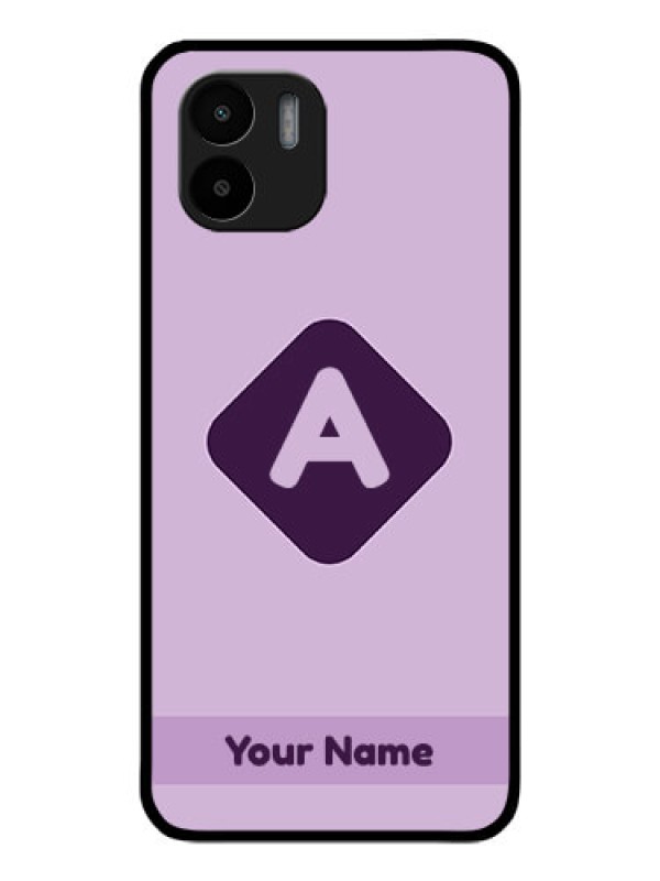 Custom Xiaomi Redmi A1 Custom Glass Mobile Case - Custom Letter in curved badge Design