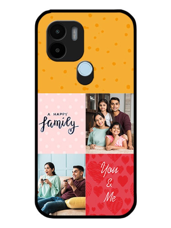 Custom Xiaomi Redmi A2 Plus Personalized Glass Phone Case - Images with Quotes Design