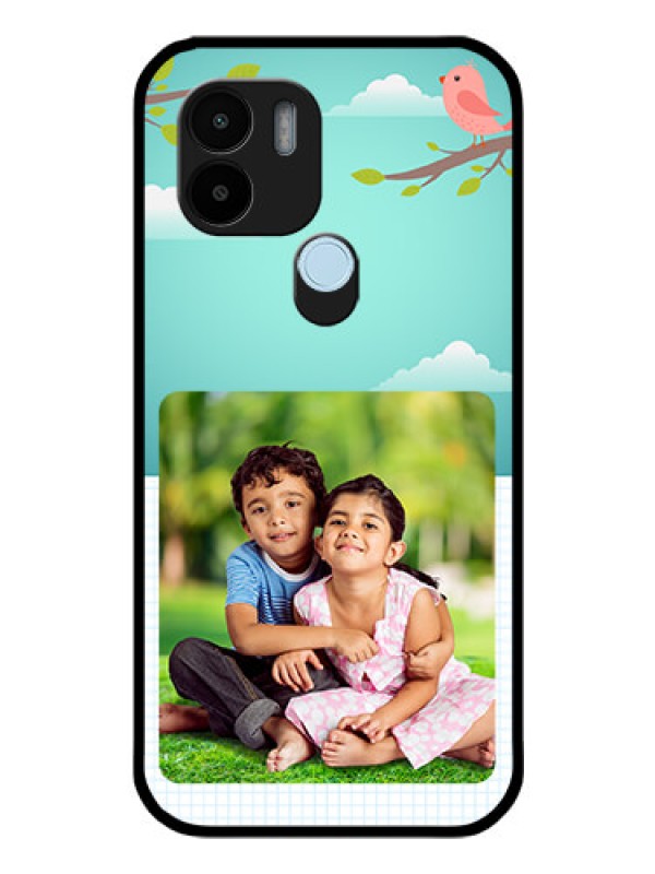 Custom Xiaomi Redmi A2 Plus Photo Printing on Glass Case - Doodle love Design