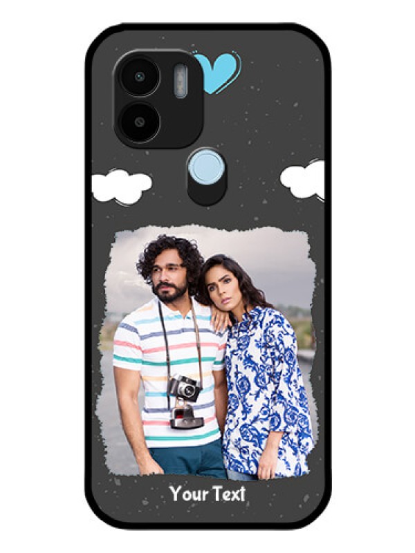 Custom Xiaomi Redmi A2 Plus Custom Glass Phone Case - Splashes with love doodles Design