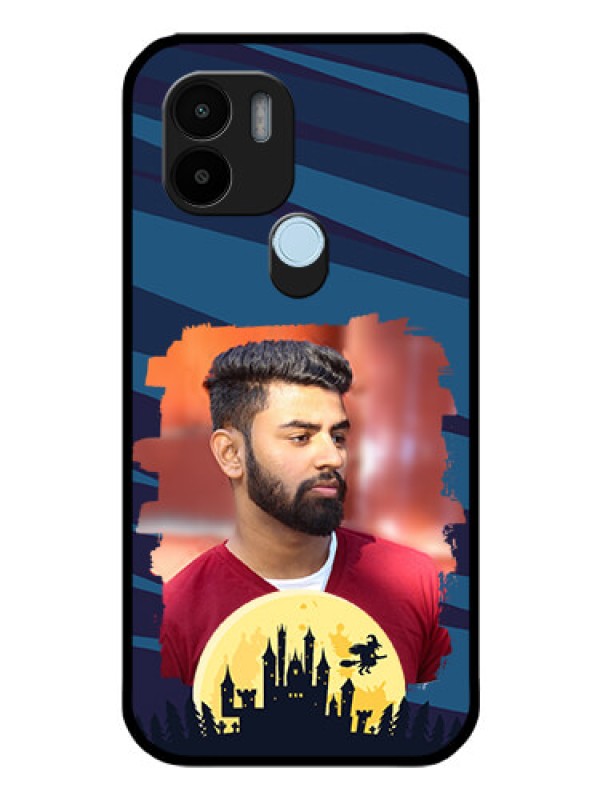 Custom Xiaomi Redmi A2 Plus Photo Printing on Glass Case - Halloween Witch Design