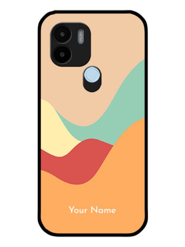 Custom Xiaomi Redmi A2 Plus Personalized Glass Phone Case - Ocean Waves Multi-colour Design