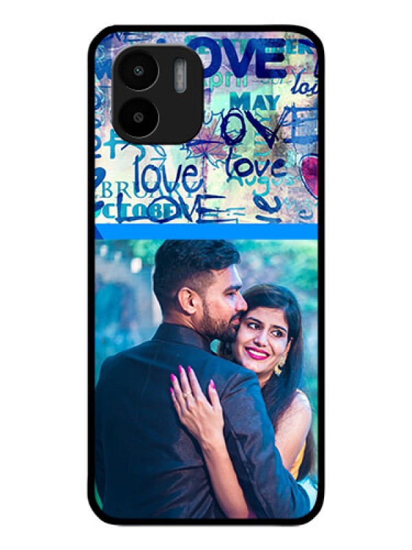 Custom Xiaomi Redmi A2 Custom Glass Mobile Case - Colorful Love Design