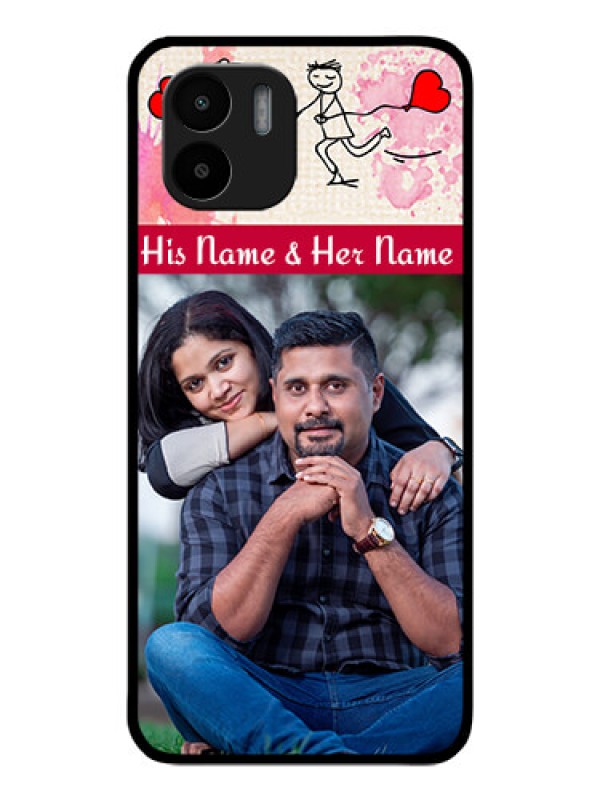 Custom Xiaomi Redmi A2 Photo Printing on Glass Case - You and Me Case Design