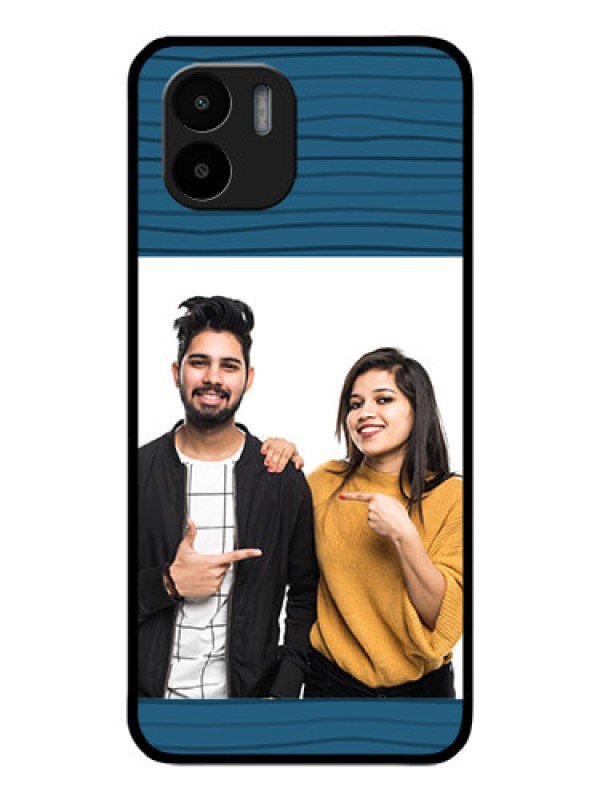 Custom Xiaomi Redmi A2 Custom Glass Phone Case - Blue Pattern Cover Design