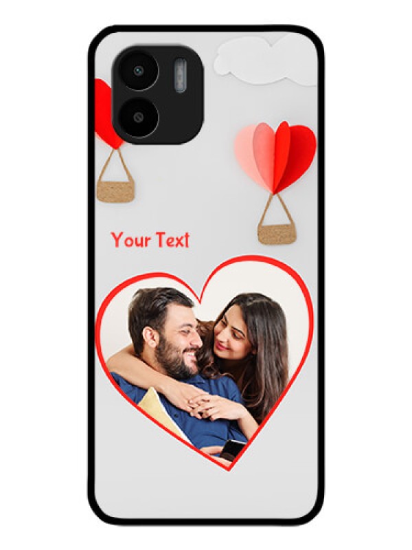 Custom Xiaomi Redmi A2 Custom Glass Mobile Case - Parachute Love Design