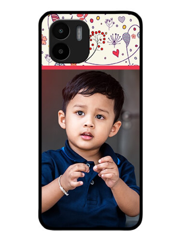 Custom Xiaomi Redmi A2 Custom Glass Mobile Case - Premium Floral Design